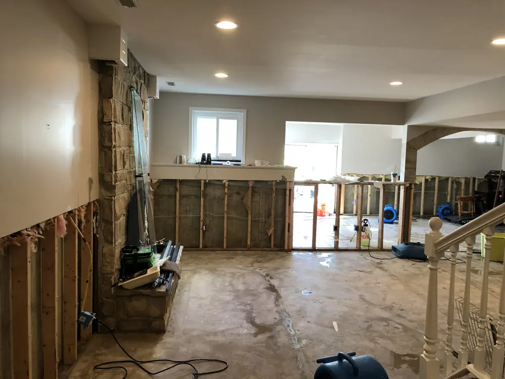 Restoration equipment on an Atlanta job