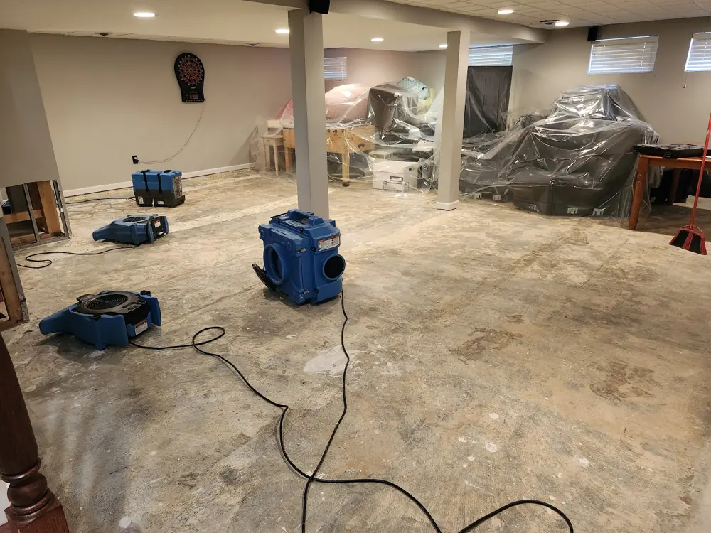 Restoration equipment on an Atlanta job