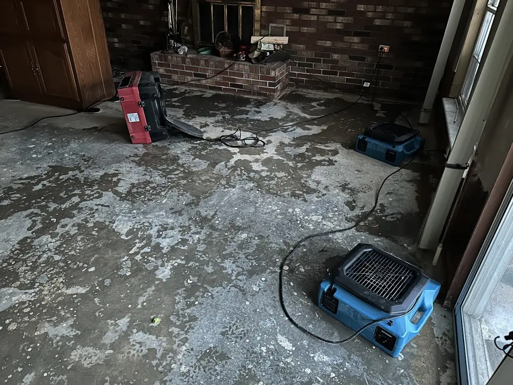 Garage Water Damage in an Atlanta home