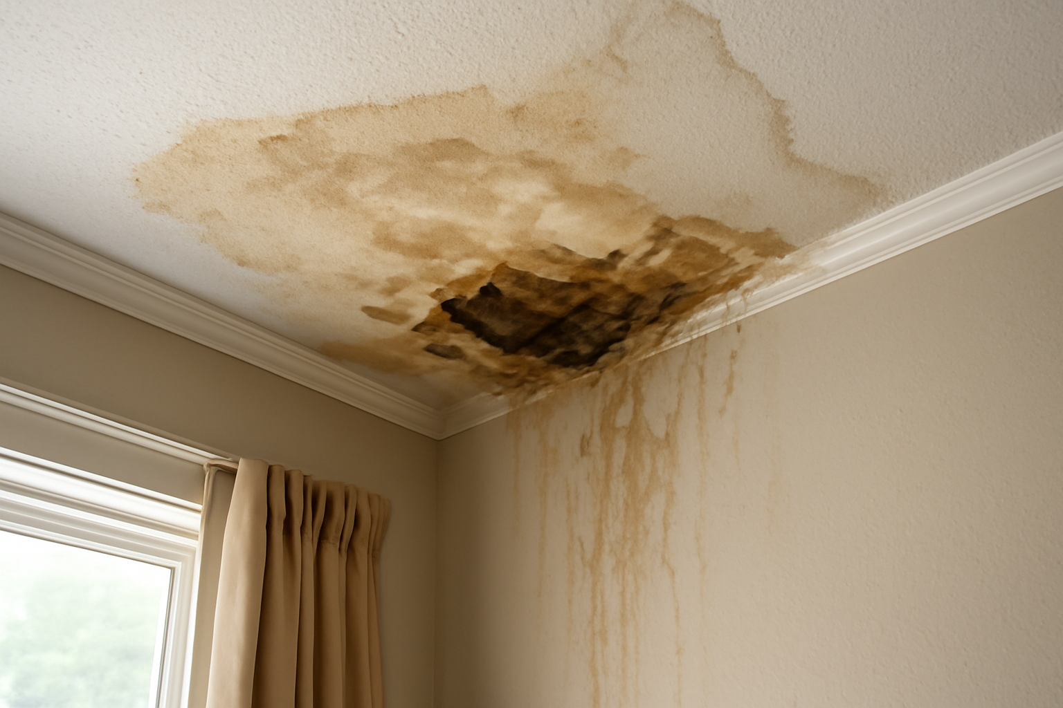 Ceiling Drywall Water Damage Restoration in Jasper, GA